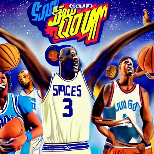 Prompt: space jam goon squad hyperrealistic
