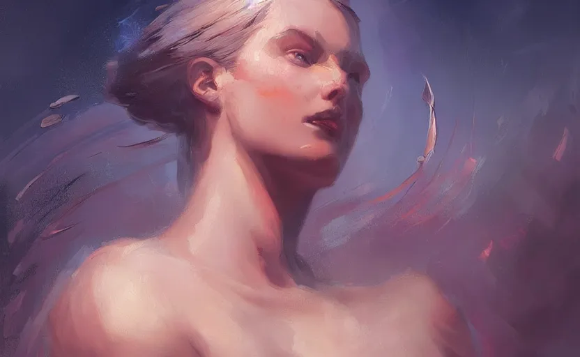 Image similar to A painting of Aphrodite trending on artstation in the style of Greg Rutkowski