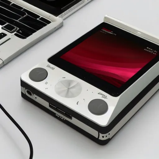 Image similar to apple portable audio player from 1986, cgsociety