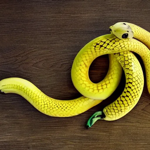 Image similar to a banana snake