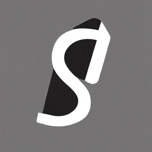 Image similar to concept design logo minimalist abstract black and white s letter