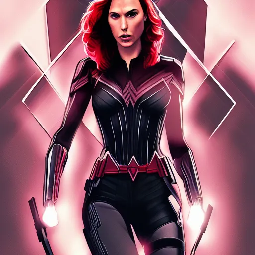 Prompt: Digital painting of Gal Gadot as Black Widow, from The Avengers (2012)