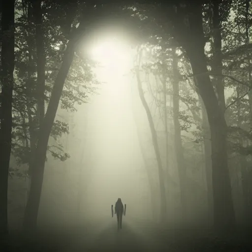 Image similar to 1 9 7 0's sci - fi movie, a giant valley filled with people who almost look human, uncanny valley, fog and mist, strange, otherwordly, light beams, unsplash contest winning photo, cinematic angles