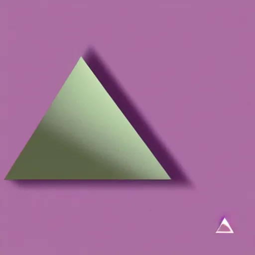 Prompt: a simple triangle with a soft shadow behind a light background, minimalistic corporative art, beautiful, textured, baroque elements, trending on artstation, minimalism