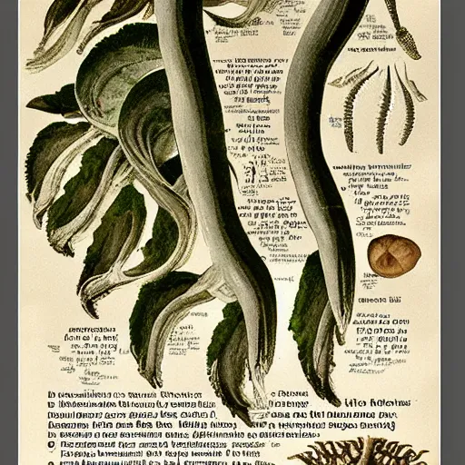 Prompt: a vintage natural science educational poster with Fucus vesiculosus