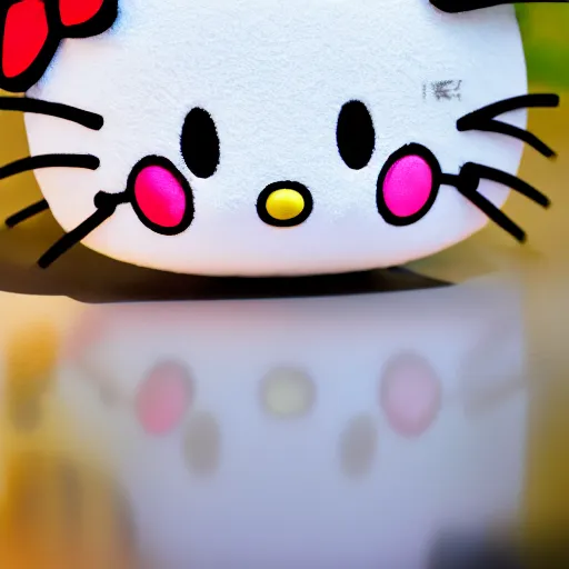 Prompt: Hello Kitty, XF IQ4, 150MP, 50mm, F1.4, ISO 200, 1/160s, natural light