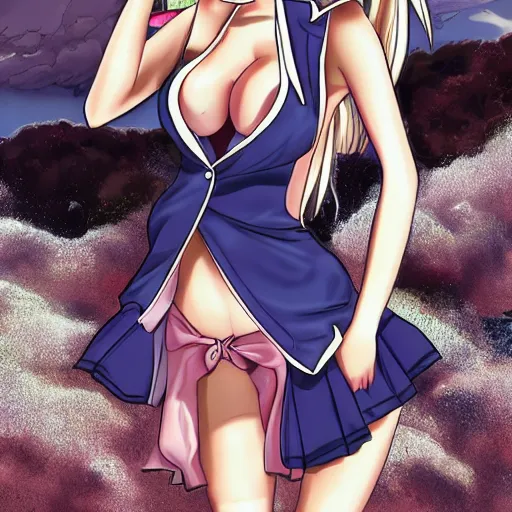 Image similar to Kate Upton anime girl