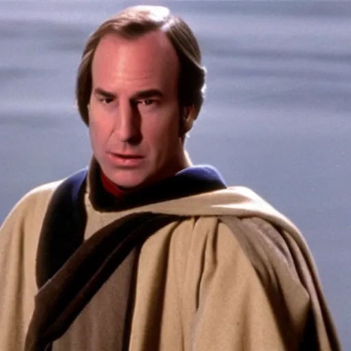 Prompt: bib Odenkirk as obi won Kenobi in the original star wars