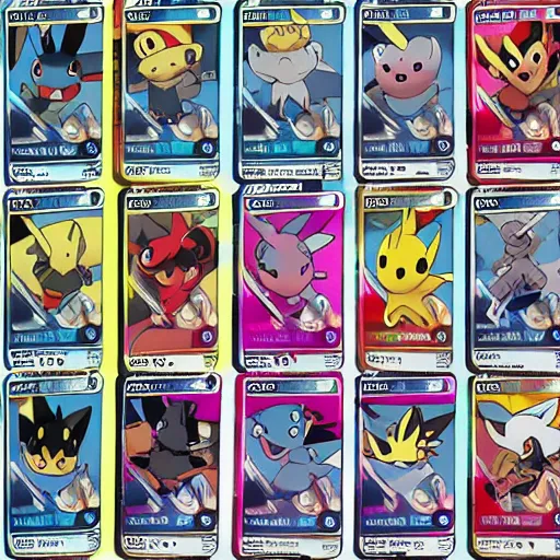 Image similar to pokemon cards with snooki, joe biden, nicki minaj, kim kardashian, osama bin laden, pokemon anime style, hd 8k image high detail, at target