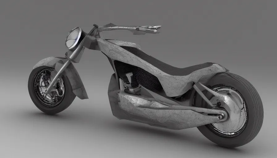 Image similar to A 3D rendered Motorcycle