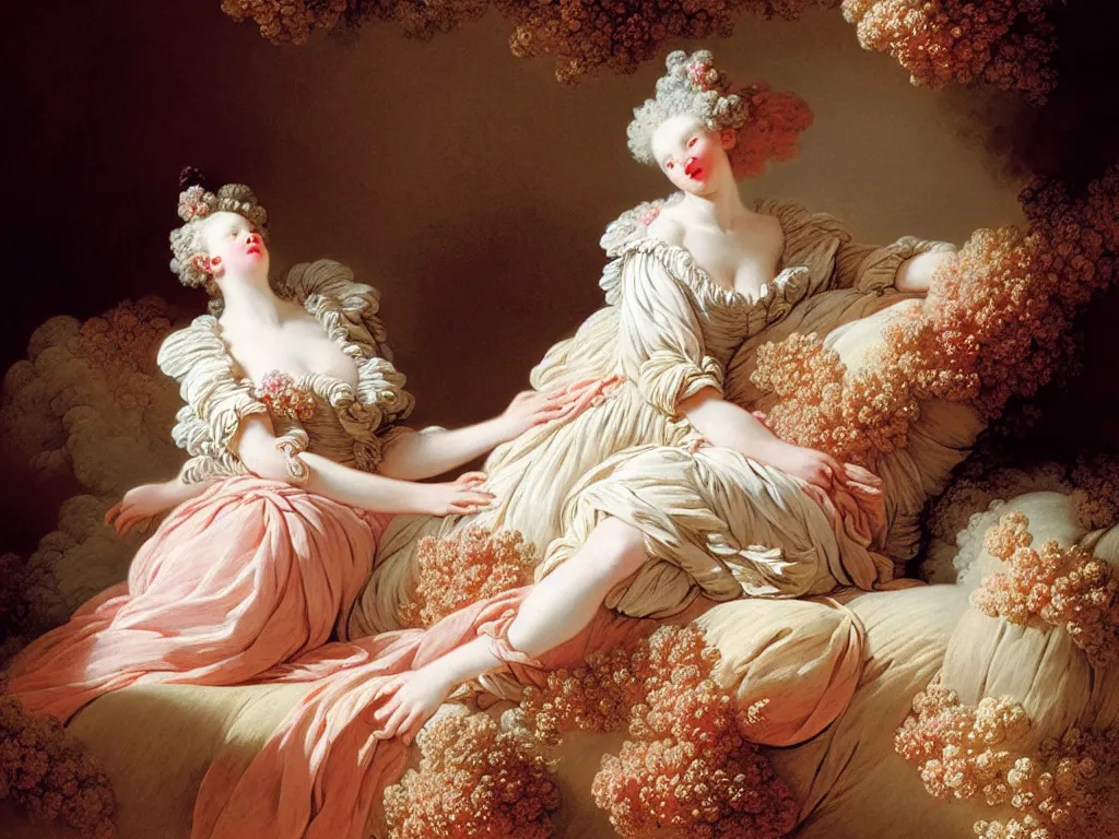 Image similar to fragrance advertising campaign by jean honore fragonard, highly detailed, intricate