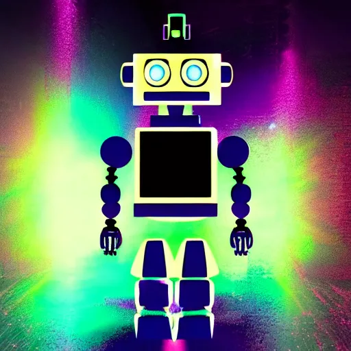 Image similar to robot in darkvibe aesthetic cybersplash