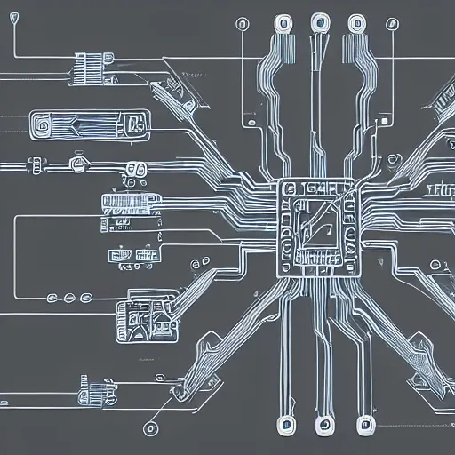 Image similar to gray's anatomy illustration of an ipad complete with detailed circuitry