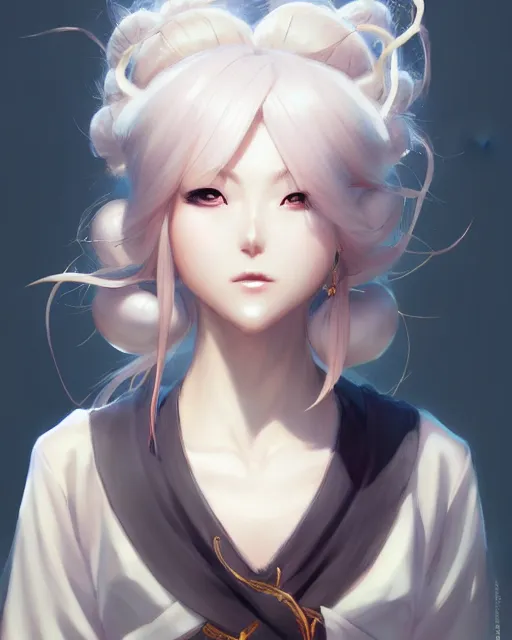 Prompt: character concept art of a an anime cloud goddess | | cute - fine - face, pretty face, realistic shaded perfect face, fine details by stanley artgerm lau, wlop, rossdraws, james jean, andrei riabovitchev, marc simonetti, and sakimichan, tranding on artstation