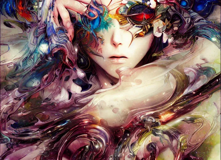 Image similar to art by yoshitaka amano, and erik jones, inspired by galaxy, smooth texture, intricate oil painting, high detail illustration, sharp high detail, manga and anime 1 9 9 9