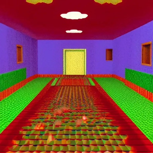 Image similar to a still of the shining, 1 9 9 6 super mario 6 4 graphics nintendo 6 4 visuals aesthetic