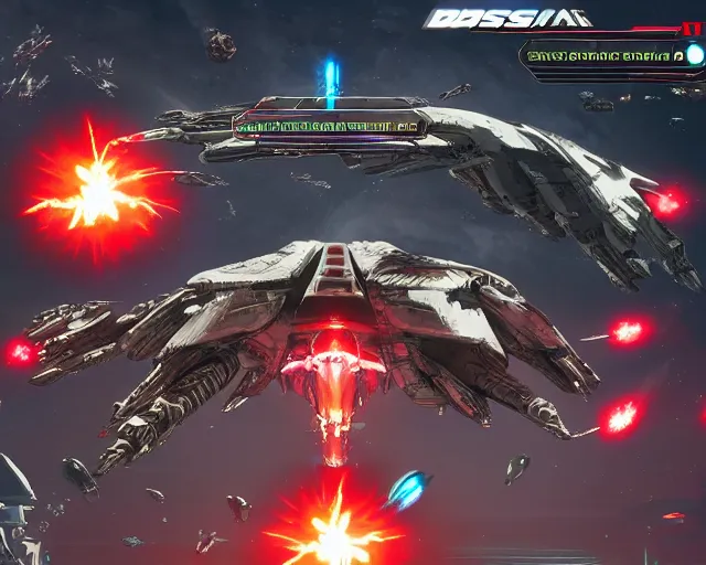 Image similar to sidescrolling videogame like R-type with a spaceship shooting at a boss skull, boss fight, scifi, bullet patterns, shmup, 4K, UHD, HDR