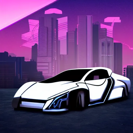 Image similar to Synthwave sports car