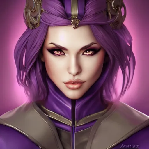 Image similar to violet from arcane, vi from arcane, art by artgerm,