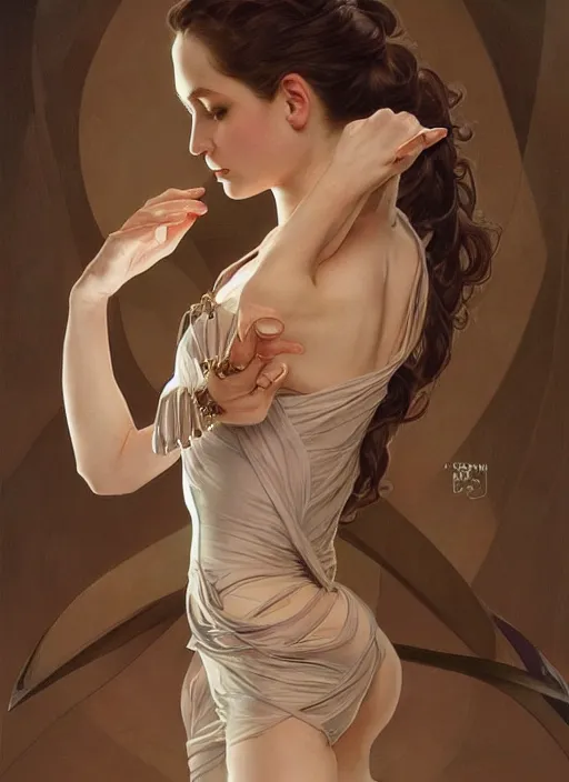 Image similar to ultra realistic illustration, prima ballerina, sci - fi, fantasy, symmetrical face, intricate, elegant, highly detailed, digital painting, artstation, concept art, smooth, sharp focus, illustration, art by artgerm and alphonse mucha