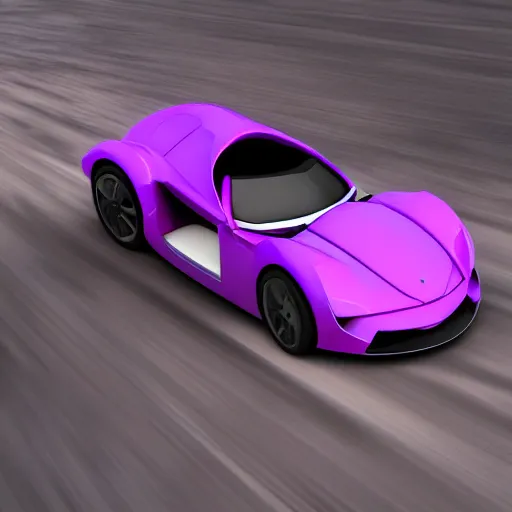 Prompt: a purple sports car shaped like a horshoe crab, ribs, scales, plates, octane engine, hd