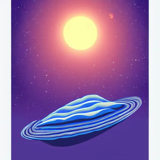 Prompt: vector illustration of a comet by Afshar Petros