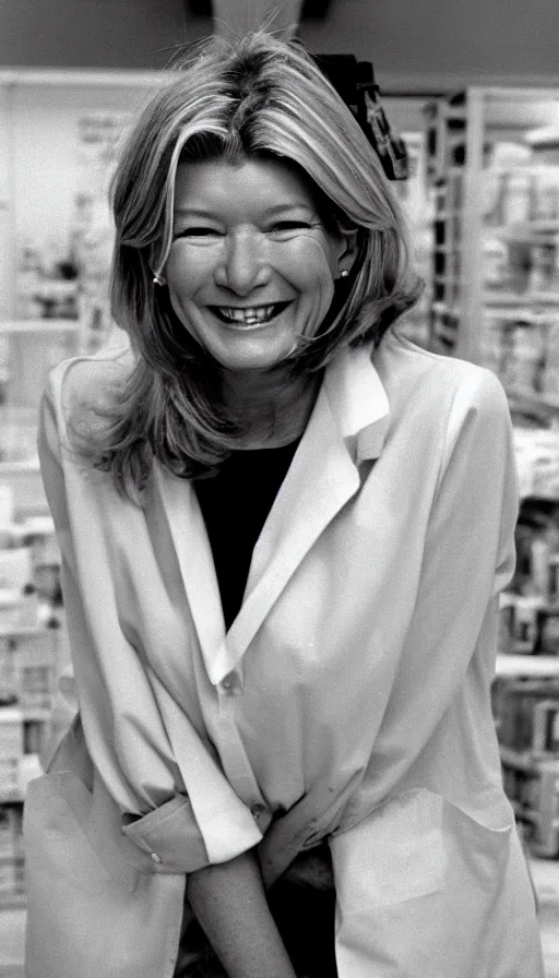 Image similar to martha stewart at k - mart 1 9 8 9. portrait by jean giraud and anton otto fischer