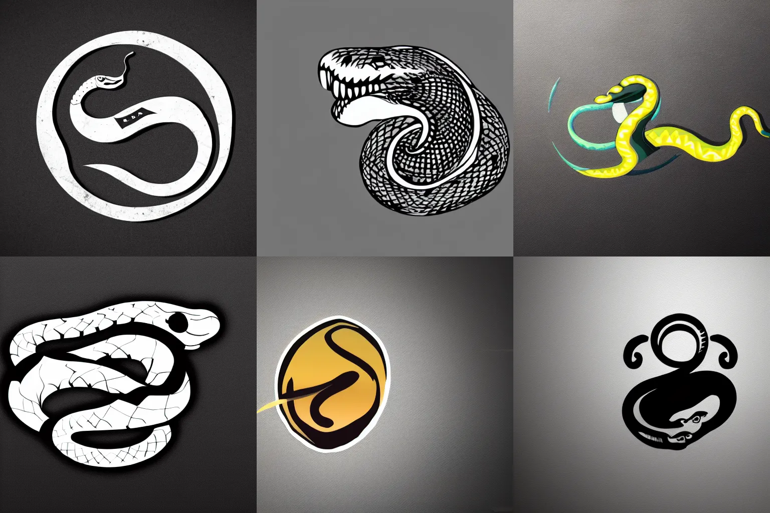 Prompt: A logo design of a snake. trending on artstation, 8k HD wallpaper