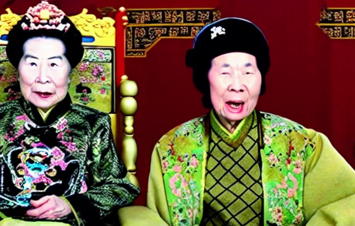 Image similar to Nardwuar interviews the Empress Dowager Cixi in the throne room, video, HD