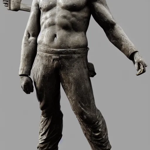 Image similar to greek statue of bob the builder, magnificent aesthetic, realistic, detailed statue, artstation, elegant