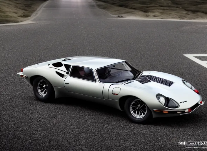 Image similar to a detailed combination of a jaguar e - type, lamborghini countach and a datsun 2 4 0 z, concept photo, 8 k, highly detailed, dramatic lighting