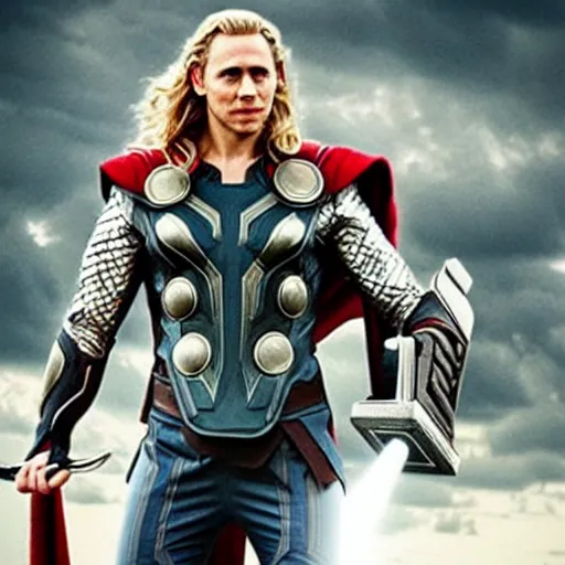 Image similar to Tom Hiddleston as Thor,