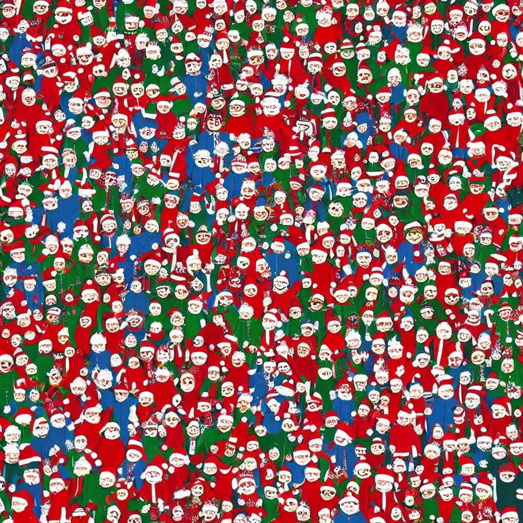 Image similar to where is waldo christmas time