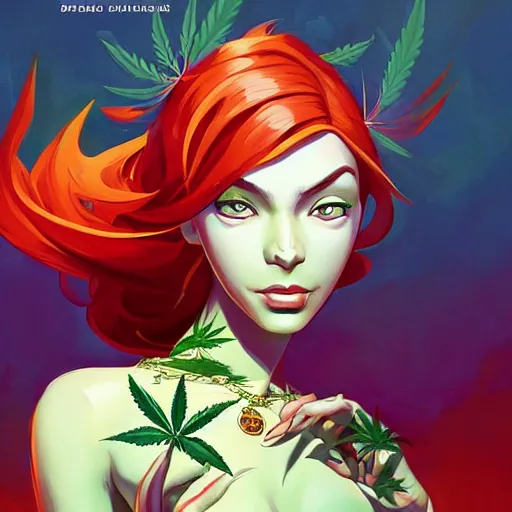 Image similar to marihuana goddess, female, art gta 5 cover, cannabis, smoking weed, 4 2 0, official fanart behance hd artstation by jesper ejsing, by rhads, makoto shinkai and lois van baarle, ilya kuvshinov, ossdraws