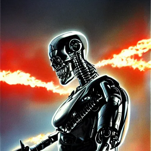 Image similar to terminator movie cover art