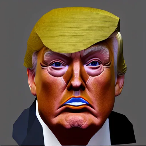 Image similar to low poly donald trump