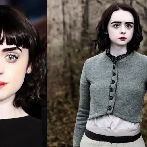 Image similar to a combination of Maisie Williams, Krysten Ritter, Anne Hathaway and Natalia Dwyer Christina Ricci and Lily Collins