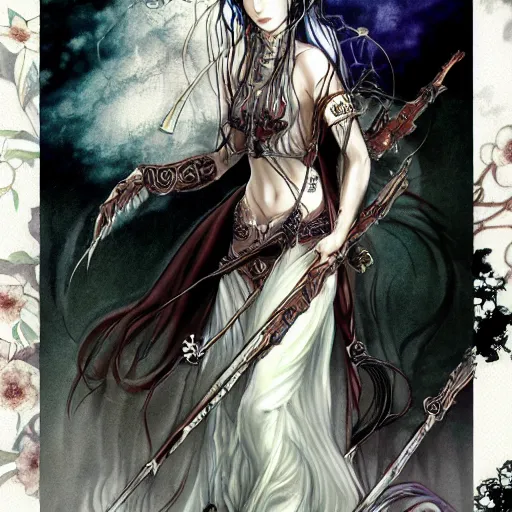 Image similar to Luthien in the style of Ayami Kojima, wallpaper