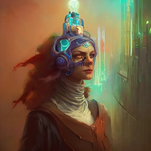 Image similar to portrait of a beautiful cybernetic priestess, cyberpunk concept art by pete mohrbacher and seb mckinnon and beksinski and josan gonzales, digital art, highly detailed, intricate, sci-fi, sharp focus, Trending on Artstation HQ, deviantart, unreal engine 5, 4K UHD image