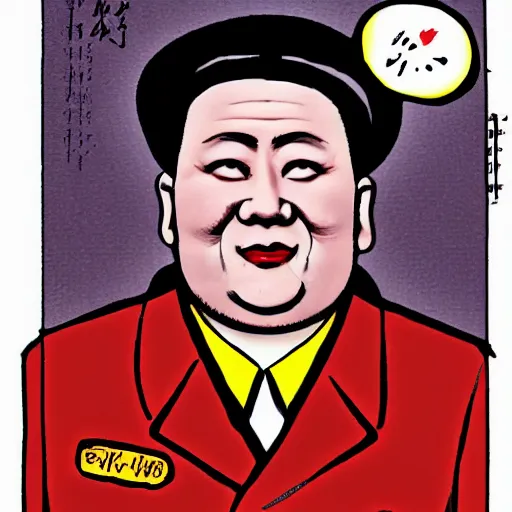 Prompt: mao zaedong in the style of alfred e neumann from mad magazine