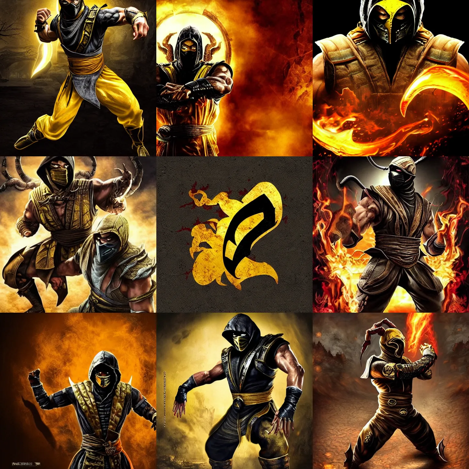 Prompt: scorpion mortal kombat