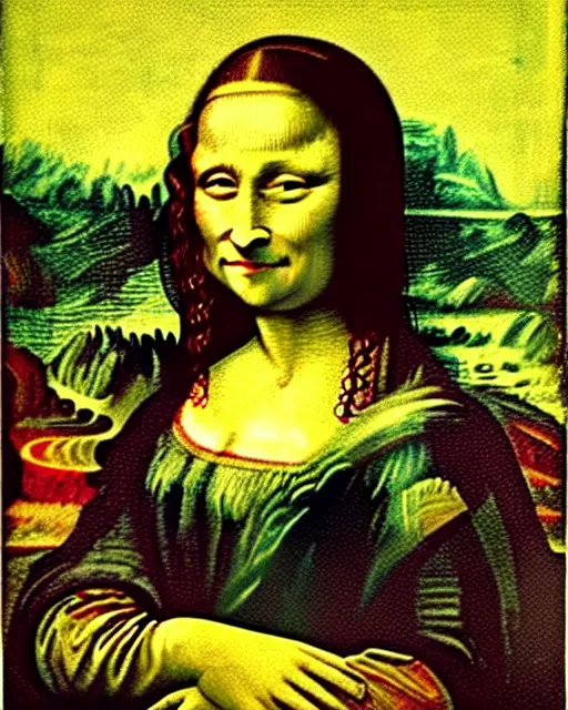 Prompt: van gogh mona lisa