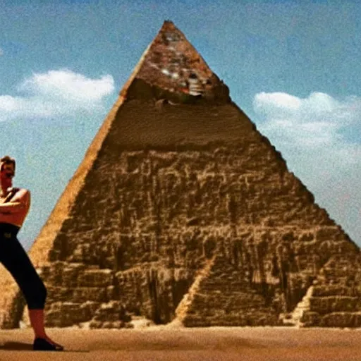 Prompt: tom of finland erecting of the pyramids in soviet russia