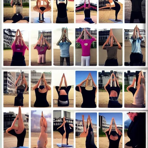 Prompt: donald trump instagram yoga photo shoot