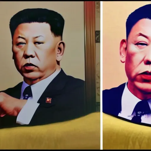 Image similar to north korean portrait photo of duterte,