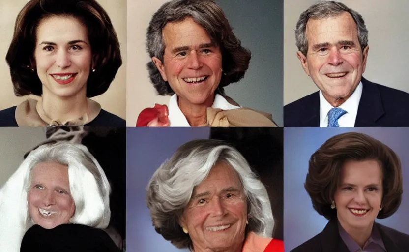 Image similar to “ george bush as a woman ”