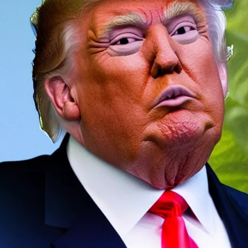 Prompt: donald trump combined with an orange