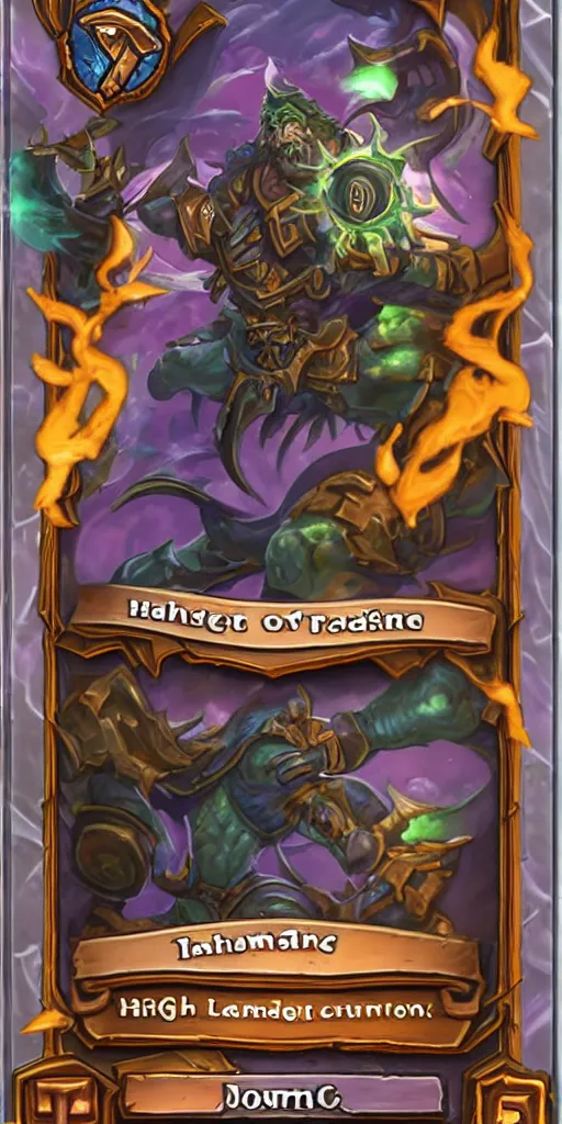 Image similar to the front of a fantasy trading card, high details, high resolution, hearthstone style