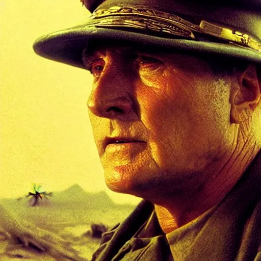 Prompt: a portrait of martin sheen portraying captain willard in apocalypse now cinematic lighting, photorealistic, octane render, 8 k, depth of field, 3 d, art by artgerm and greg rutkowski and alphonse mucha and uang guangjian and gil elvgren and sachin ten