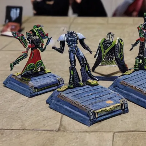 Image similar to necron doing a kickflip as others look on in awe